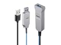 Miniatyrbilde 1 av 5: Lindy 43346, 100 m, USB A, 2 x USB A, USB 3.2 Gen 1 (3.1 Gen 1), 5 Gbit/s, Blå, Sølv