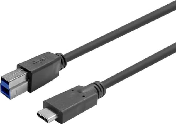 VivoLink - USB-kabel - 24 stift USB-C (han) till USB typ B (han) - USB 3.2 Gen 1 - 0,9 A - 7,5 m - sort