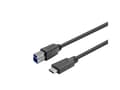 Miniatyrbild 2 av 4: VivoLink - USB-kabel - 24 stift USB-C (han) till USB typ B (han) - USB 3.2 Gen 1 - 0,9 A - 7,5 m - sort