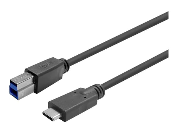 VivoLink - USB-kabel - 24 stift USB-C (han) till USB typ B (han) - USB 3.2 Gen 1 - 0,9 A - 7,5 m - sort