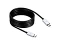 Miniatyrbild 4 av 5: JustMobile AluCable USB-C - USB, 2 m, USB C, USB C, Svart, Vit