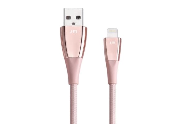 JustMobile ZinCable, 1,5 m, Lightning, USB A, Ruusukulta, Kestomuovinen elastomeeri, Tablet: iPad 4, iPad mini, iPad mini with Retina Display, iPad m
