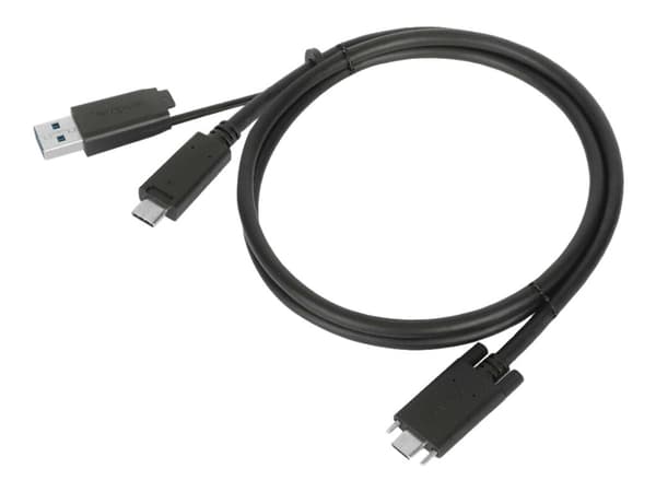 Targus - USB-kabelsett - tommelskruer - svart - for Targus Universal, Universal DV4K, USB-C Universal QUAD 4K, USB-C Universal QUAD HD