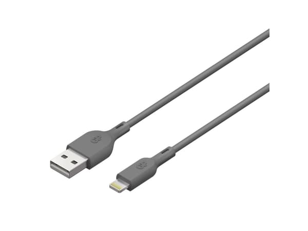 GP Batteries CL1N, 1 m, Lightning, USB A, Hankjønn, Hankjønn, Grå