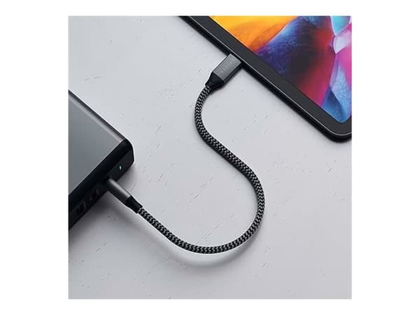 Satechi ST-U4C25M, 0,25 m, USB C, USB C, USB4 Gen 3x2, 40000 Mbit/s, Sort, Grå