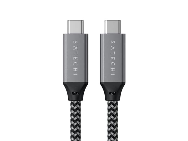 Satechi ST-U4C80M, 0,8 m, USB C, USB C, USB4 Gen 3x2, 40000 Mbit/s, Grå, Sort
