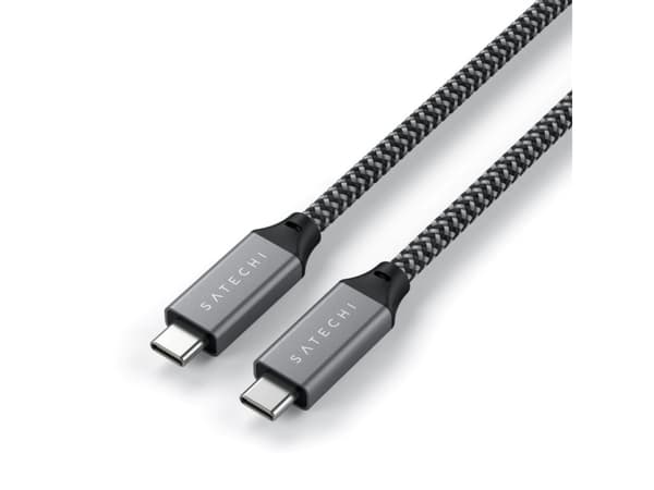 Satechi ST-U4C80M, 0,8 m, USB C, USB C, USB4 Gen 3x2, 40000 Mbit/s, Grå, Sort