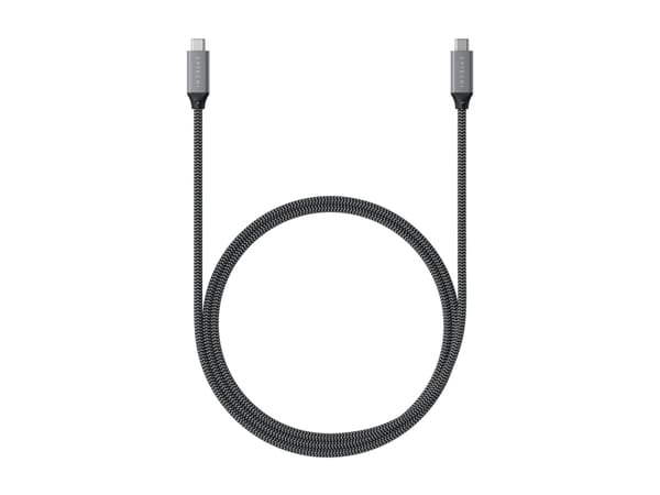 Satechi ST-U4C80M, 0,8 m, USB C, USB C, USB4 Gen 3x2, 40000 Mbit/s, Grå, Sort