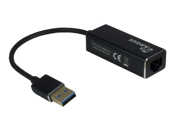Argus IT-810 - Nettverksadapter - USB 3.0 - Gigabit Ethernet - svart