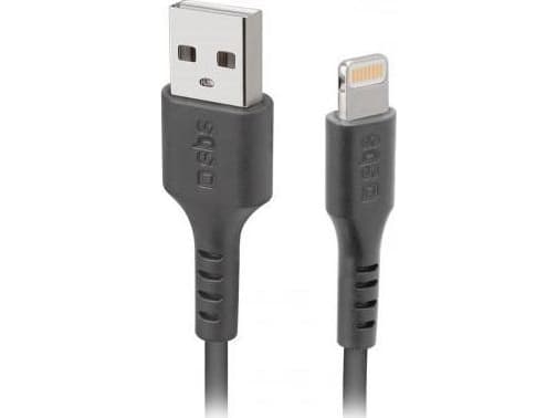TECABLEUSBIP589K USB-A - Lightning SBS-kabel 1m med MFi-sertifisering - svart