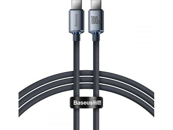 Baseus CAJY000601, 1,2 m, USB C, USB C, 0,48 Gbit/sek., Sort