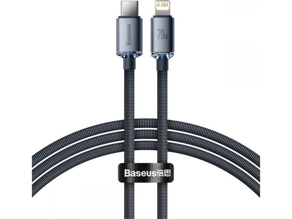 Baseus CAJY000201, Grå, USB C, Lightning, 1,2 m, Hankjønn, Hankjønn
