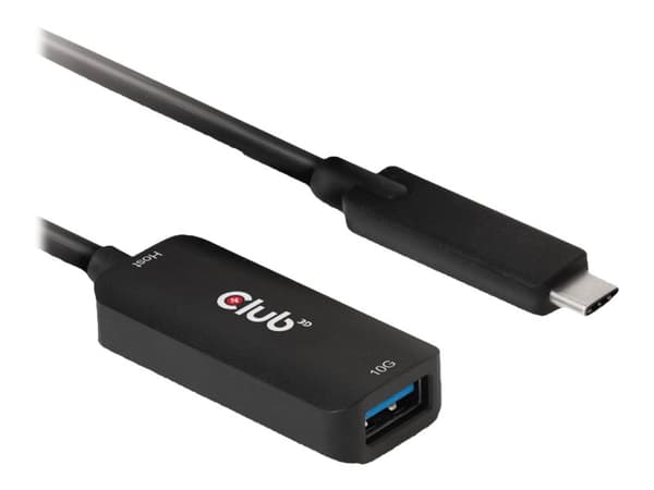 Club 3D - USB-jatkojohto - USB-C (uros) - USB Type A (naaras) - USB 3.1 Gen 2 - 900 mA - 5 m - USB-virta, kaksisuuntainen