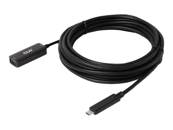 Club 3D - USB-jatkojohto - USB-C (uros) - USB Type A (naaras) - USB 3.1 Gen 2 - 900 mA - 5 m - USB-virta, kaksisuuntainen