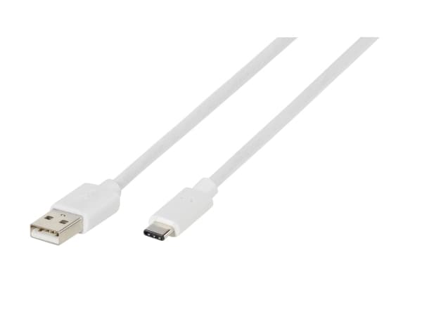 Vivanco DCVVUSBC20A015W, 0,15 m, USB C, USB A, USB 2.0, Vit