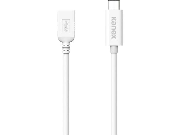 Kanex - USB-adapter - 24 pin USB-C (hane) till USB typ A (hona) - USB 3.0 - 21 cm - vit