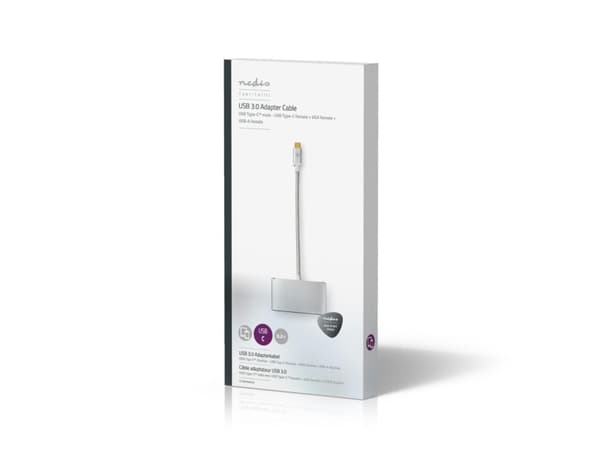 Nedis - Videokonverterare - USB-C - VGA - aluminium