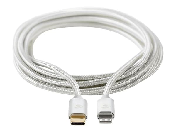 Nedis USB-kabel | USB 2.0 | Apple Lightning 8-stift | USB-C™-kontakt | 480 Mbps | Guldpläterad | 1,00 m | Rund | Flätat / Nylon | Aluminium / Silver