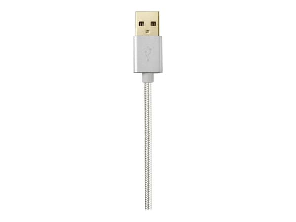 Nedis - Lightning-kabel - USB hane till Lightning hane - 3 m - aluminium