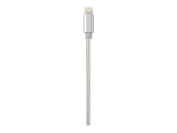 Nedis - Lightning-kabel - USB hane till Lightning hane - 3 m - aluminium