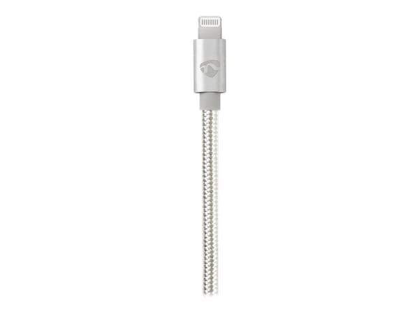 Nedis - Lightning- till hörlursuttag-kabel - Lightning hane till mini-phone stereo 3.5 mm hane - 1 m - aluminium