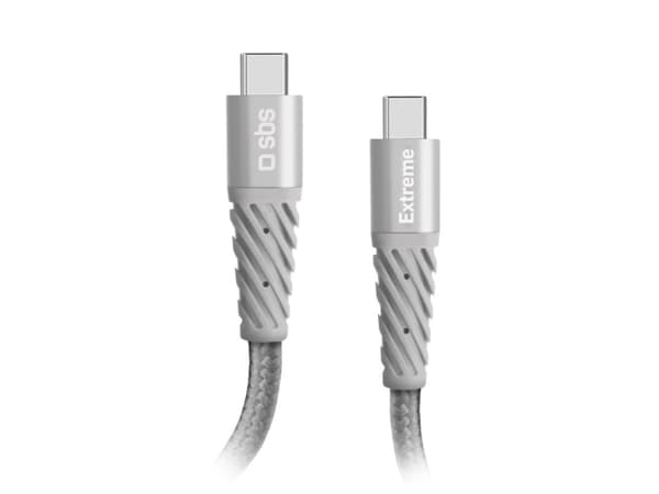 SBS TECABLEUNRELTCCK, 1,5 m, USB C, USB C, USB 2.0, Sølv