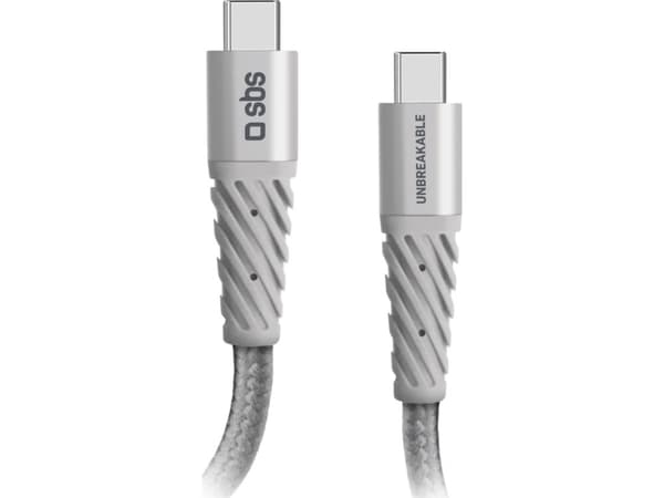 SBS TECABLEUNRELTCCK, 1,5 m, USB C, USB C, USB 2.0, Sølv