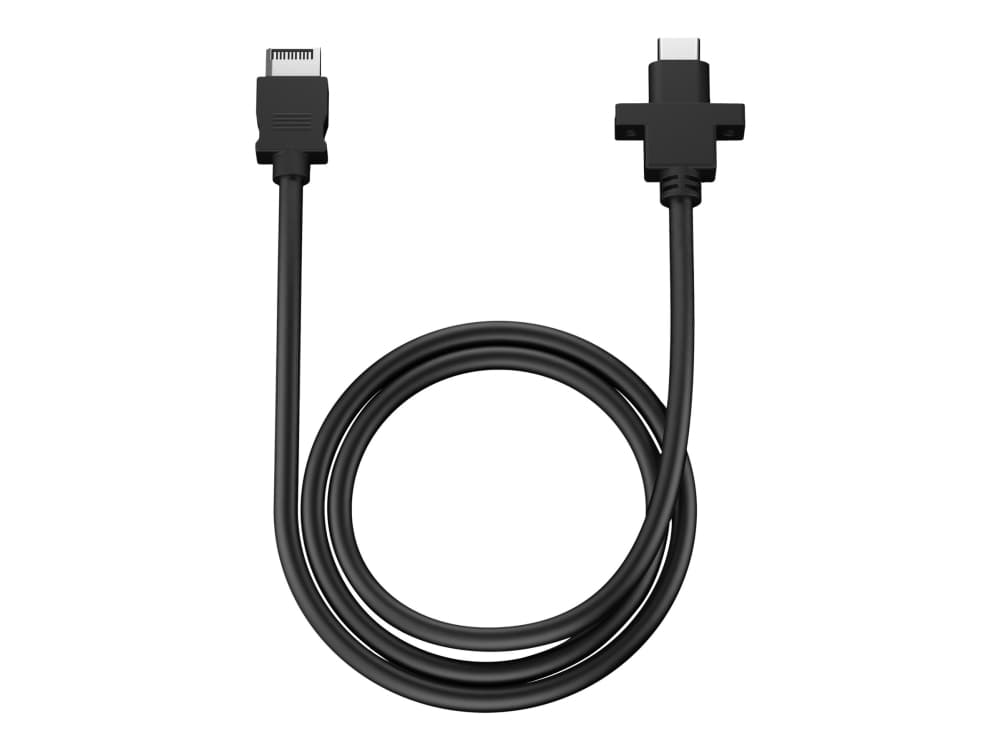 Fractal Design Model D - USB-kabel - USB-C-huvud (hane) till USB-C (hona) kan monteras på panel - 67 cm - svart - för Fractal Design Focus 2; Pop Air