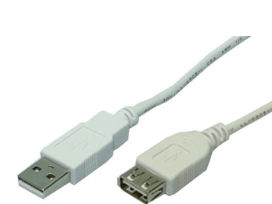 LogiLink USB 2.0 5m, 0,5 m, USB A, USB A, USB 2.0, Hane/Hona, Grå