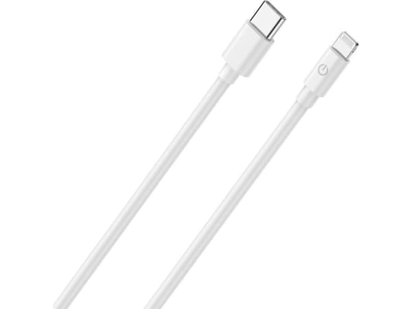 RealPower 385242, Hvit, USB C, Lightning, 2 m, Hankjønn, Hankjønn