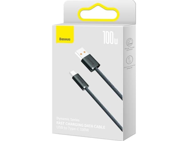 USB-A to USB-C Cable Baseus Dynamic Series, 100W, 5A, 1m, Grey CALD000616