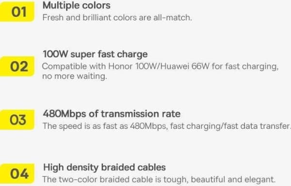 Baseus Dynamic Series USB til USB-C-kabel, 100W, 1m (blå)