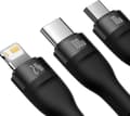 Miniatyrbild 4 av 5: Baseus Flash Series II USB cable - USB Type C / Lightning / micro USB 100 W 1.2 m black (CASS030001)