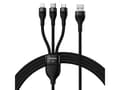 Miniatyrbild 2 av 5: Baseus Flash Series II USB cable - USB Type C / Lightning / micro USB 100 W 1.2 m black (CASS030001)