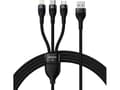 Miniatyrbild 1 av 5: Baseus Flash Series II USB cable - USB Type C / Lightning / micro USB 100 W 1.2 m black (CASS030001)