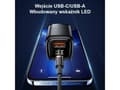 Miniatyrbilde 2 av 5: USAMS Nettverkslader 1xUSB-C+1xUSB T46 33W PD3.0 +QC3.0 Hurtiglading +kabel U63 USB-C/Lynsort farge UDTZ01