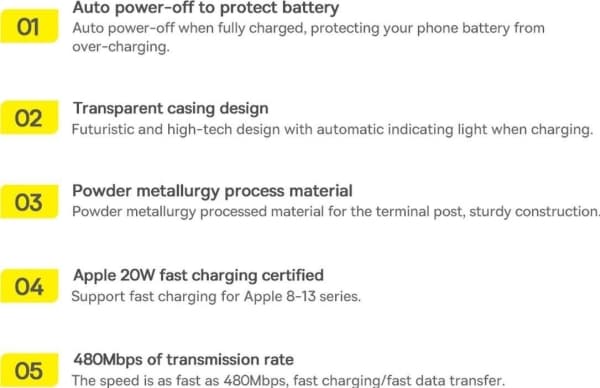 Baseus USB-C - Lightning USB-kabel 1 m Blå (CATS000003)
