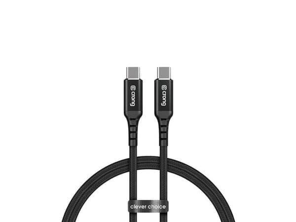 Crong Armor Link, 1,5 m, USB C, USB C, Svart