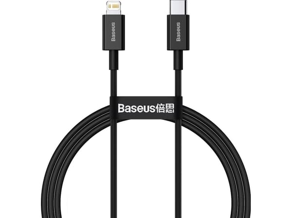 Baseus CATLYS-A01, 2 m, USB A, USB C/Lightning, Sort