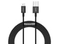 Miniatyrbilde 1 av 3: Baseus CATLYS-A01, 2 m, USB A, USB C/Lightning, Sort