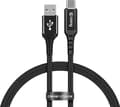 Miniatyrbild 4 av 5: Crong Armor Link - 60W 3A USB-A till USB-C flätad kabel 150cm (svart)