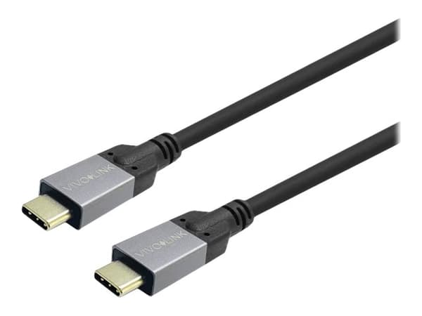 VivoLink - USB-kabel - 24 pin USB-C (hann) til 24 pin USB-C (hann) - USB 3.2 Gen 1 - 5 - 20 V - 5 A - 5 m - USB Power Delivery (100 W), 4K 60Hz (3840