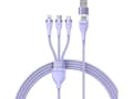 Miniatyrbild 1 av 2: Baseus Flash Series II cable USB Type C / USB Type A - USB Type C / Lightning / micro USB 100 W 1.2 m purple (CASS030105)
