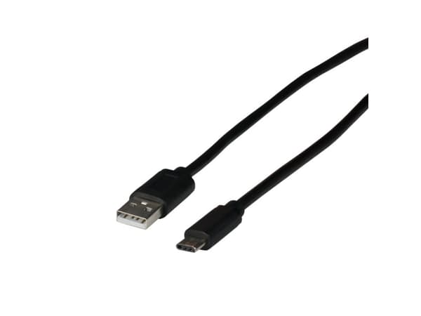 EFB Elektronik EBUSBC-USB20AK.3, 3 m, USB C, USB A, USB 2.0, 0,48 Gbit/s, Svart