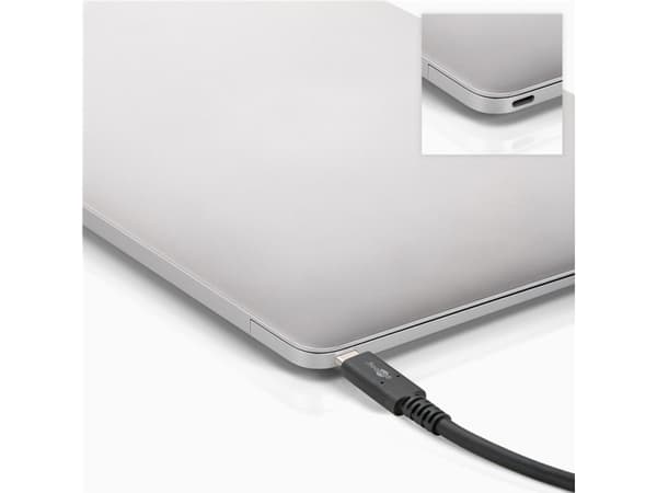 Goobay 60200, 1 m, USB C, USB C, USB4 Gen 3x2, 40 Gbit/s, Svart