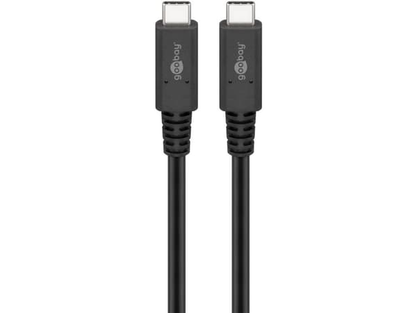 Goobay 60200, 1 m, USB C, USB C, USB4 Gen 3x2, 40 Gbit/s, Svart