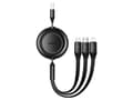 Miniatyrbild 1 av 2: Baseus CAMJ010001, 1,1 m, USB A, USB C/Micro USB-A/Lightning, USB 3.2 Gen 1 (3.1 Gen 1), Svart