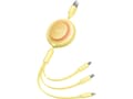 Pikkukuva 1 / 5: Kabel USB Baseus USB-A - USB-C + microUSB + Lightning 1.1 m Żółty (BSU3385YEL)