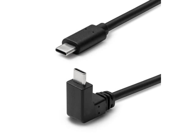 MicroConnect - USB-kabel - 24 pin USB-C (hane) rak till 24 pin USB-C (hane) vinklad - USB 3.2 Gen 2 - 2 m - svart