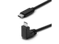 Miniatyrbild 3 av 4: MicroConnect - USB-kabel - 24 pin USB-C (hane) rak till 24 pin USB-C (hane) vinklad - USB 3.2 Gen 2 - 2 m - svart